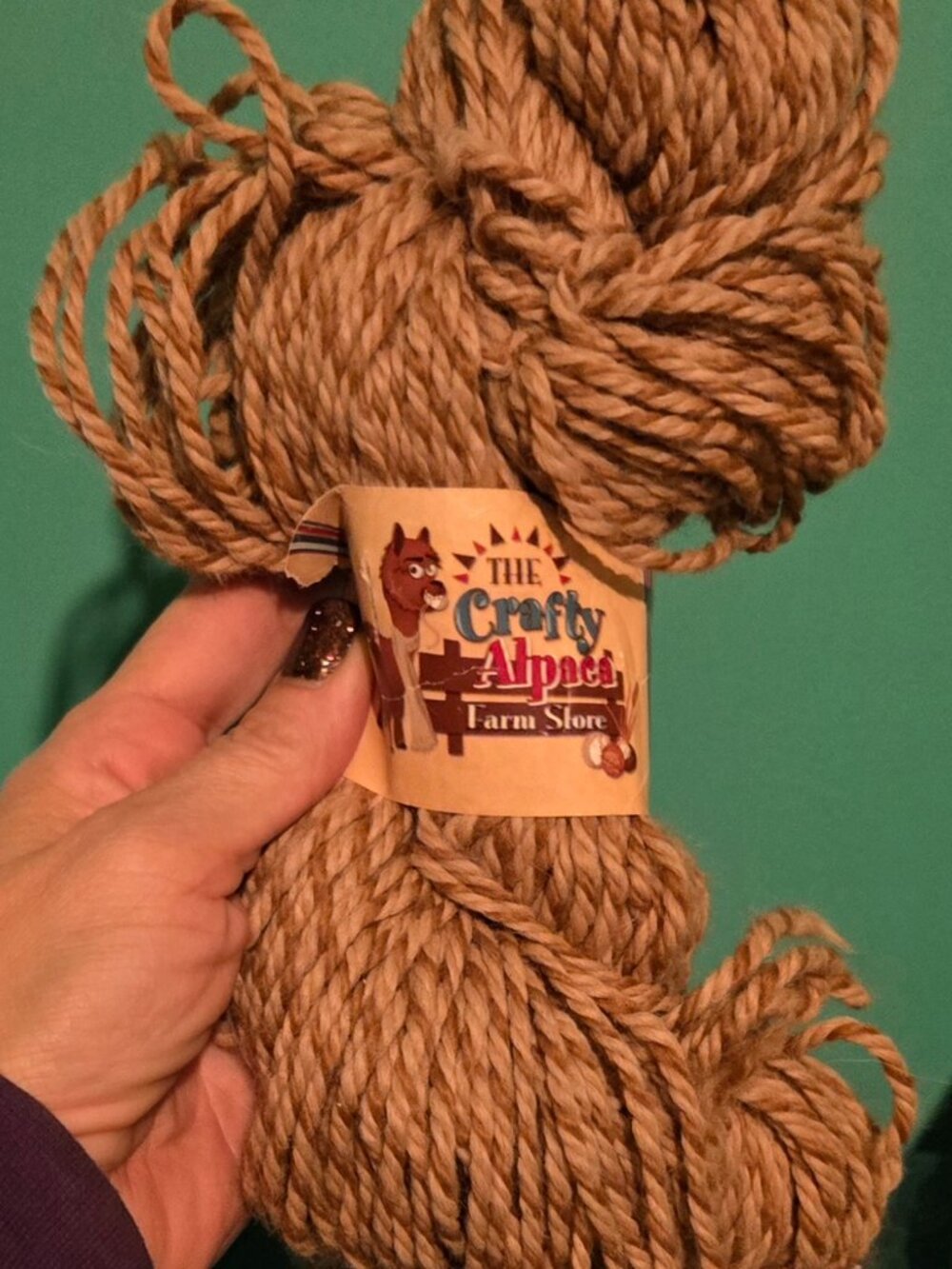 100% Alpaca Yarn 4.5oz Othello/Inca (Tan/Brown)